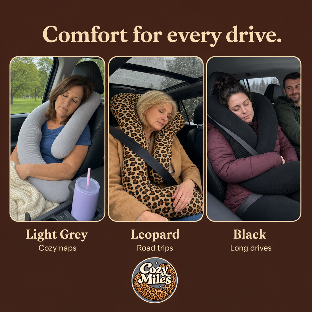 Comfort for every drive in light grey, leopard and black
